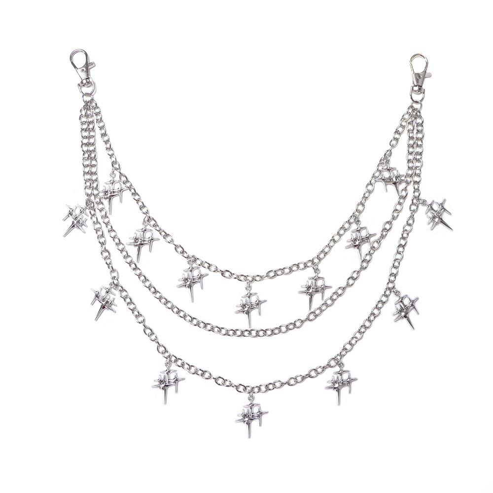 

Блестящая поясная цепочка со звездой и кисточками для женщин, модный летний аксессуар, подарок