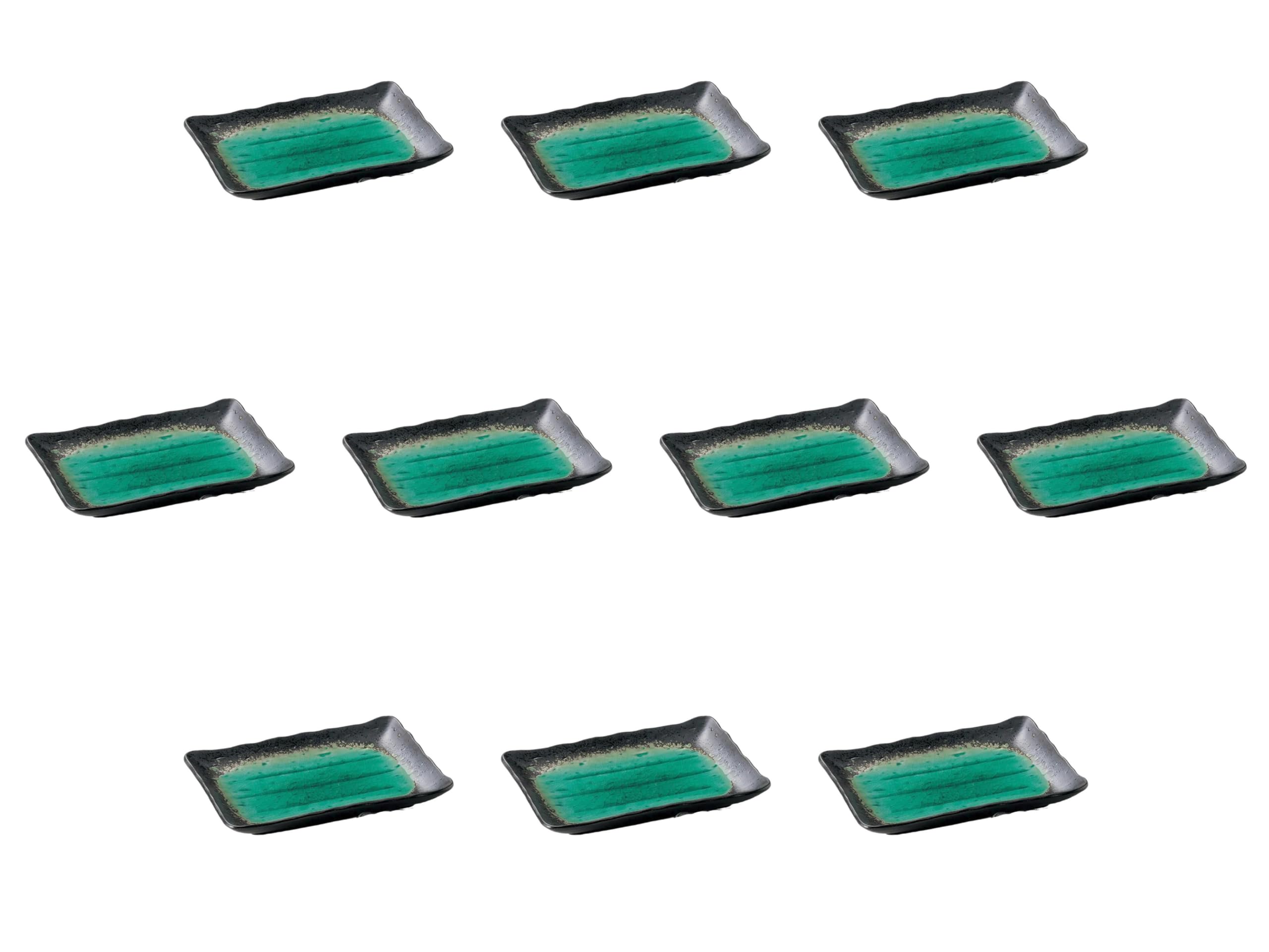 

Set of 10 Deep Sea Yakimono Plates x x Yakimono Plates Setomonohonpo [21.4 14.8 3.3 cm]