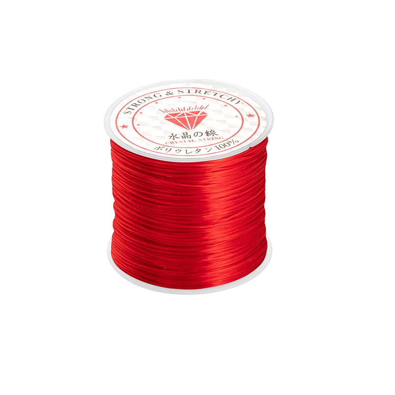 

Stretchy Bracelet String 0.7mm Crystal Clear Elastic String Bead Cord for Bracelets, Necklaces, Crafts, Jewelry Making Supplies красный