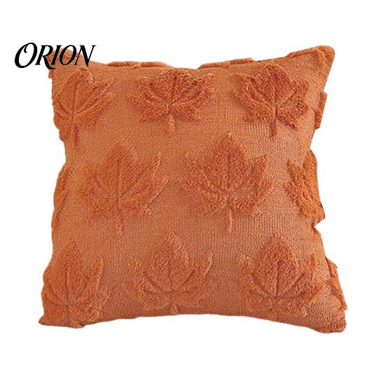 Unique Halloween Home Accessories Plush Pumpkin Cushion Cover, Throw Pillow 18 x Farmhouse Fall Covers Inches Maple Leaf Case for Sofa Couch