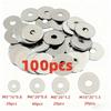 100-Piece Flat Washer Combination Kit: M5, M6, M8, M10 Stamped Round Washers
