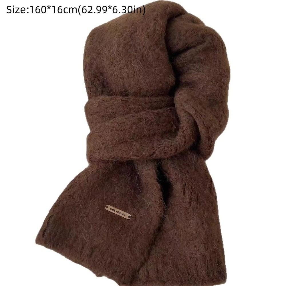 Quality Fashion Design Wool Knit Scarf Women Autumn Winter Korean Thick Warm Soft Muffler Female New Imitation Cashmere Scarf