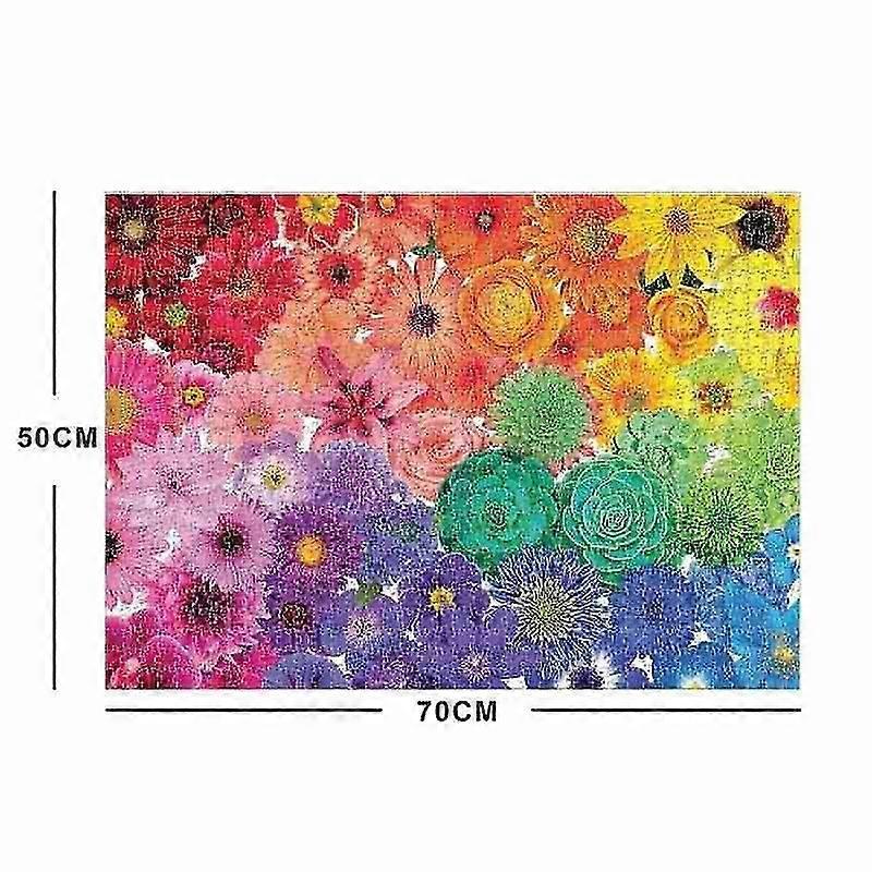 Adult Children Puzzle 1000 Piece Household Plants Flower Large Landscape Puzzles For Adults Educational Toy