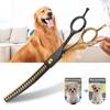 Professional 7-Inch Curved Chunkers Shears for Pet Grooming - Premium Stainless Steel Scissors, Lightweight Design for Cat