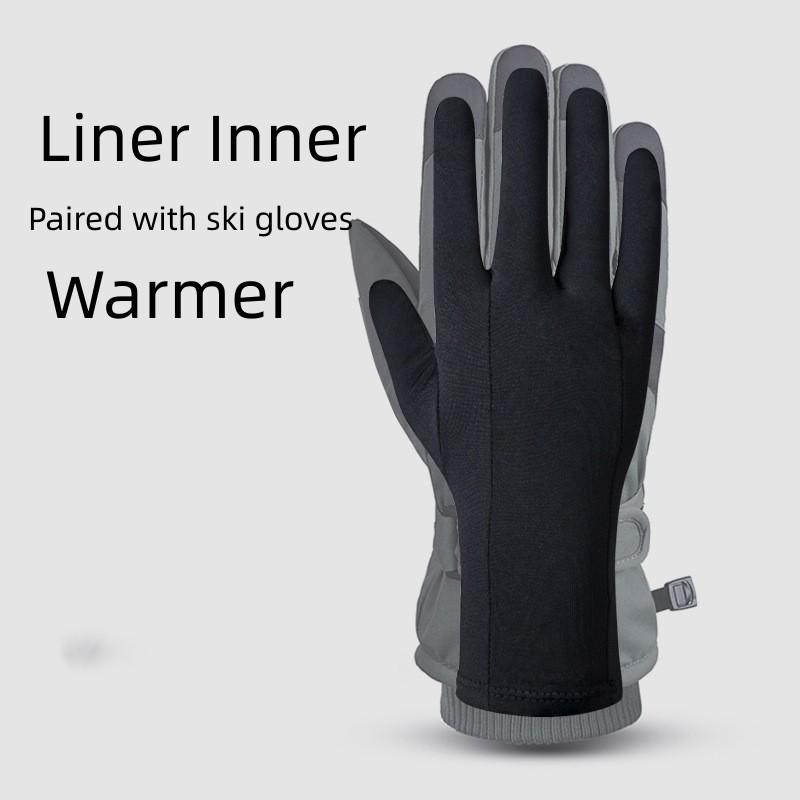 Ski Gloves Black Liner Inner Thin Touchscreen Usefulness Party Gloves Ultralight Sports Full Fingers Snowboard Accessories