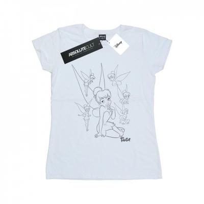 Womens/Ladies Tinker Bell Collage Sketch Cotton T-Shirt