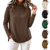 Women's Casual Long Sleeve Thermal Mock Neck Top for Winter