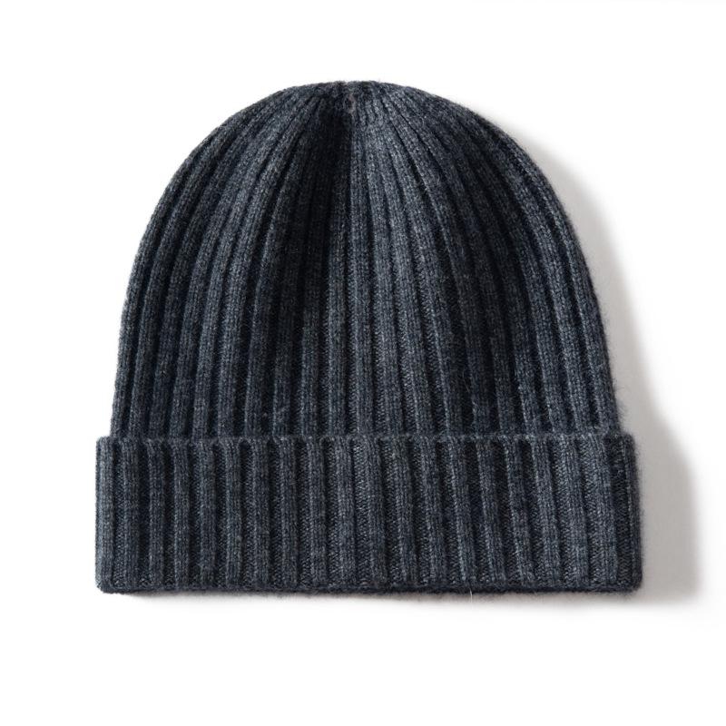 Treasure Series Cashmere Beanie: Unisex Thick Knit Wool Hat with Baby Yarn
