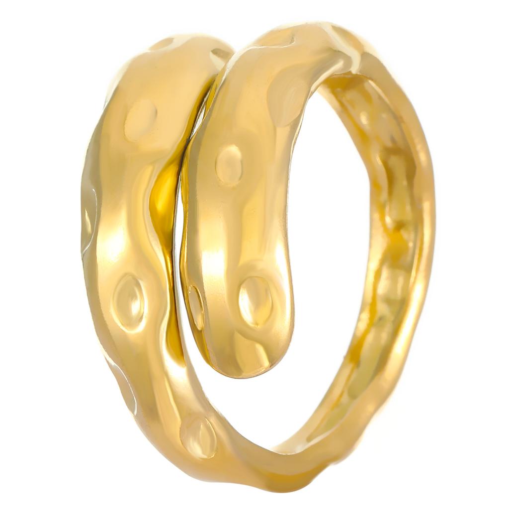 2026 ins stainless steel ring opening does not fade 18K gold-plated niche design sense simple and versatile ring women