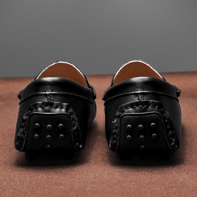 Zapatos de cuero genuino de talla grande, mocasines para hombre, zapatos casuales cómodos, mocasines planos para hombre, calzado para hombre