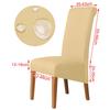 100%Waterproof Fabric Chair Cover Elastic XL Size Slipcover Solid Color Long Back Chair Covers Washable For Kitchen Home Hotel