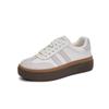 Retro leather German training shoes women's 2025 spring new thick-soled heightening shoes casual versatile little white shoes sports women's shoes