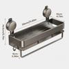 Suction Cup Bathroom Shelf Wall Toiletries Organizer Rack For Bathroom Large Capacity Countertop Rack For Toiletries Home