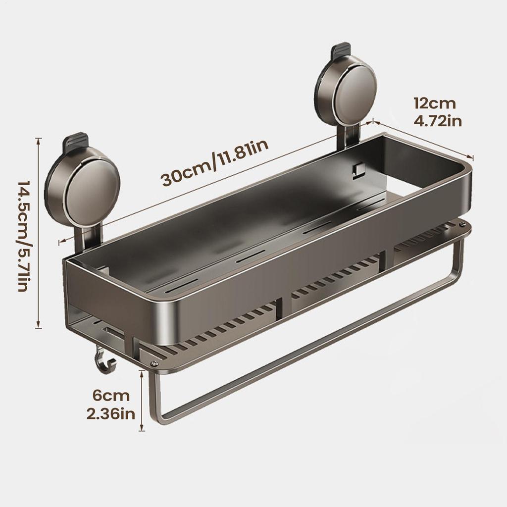 Suction Cup Bathroom Shelf Wall Toiletries Organizer Rack For Bathroom Large Capacity Countertop Rack For Toiletries Home