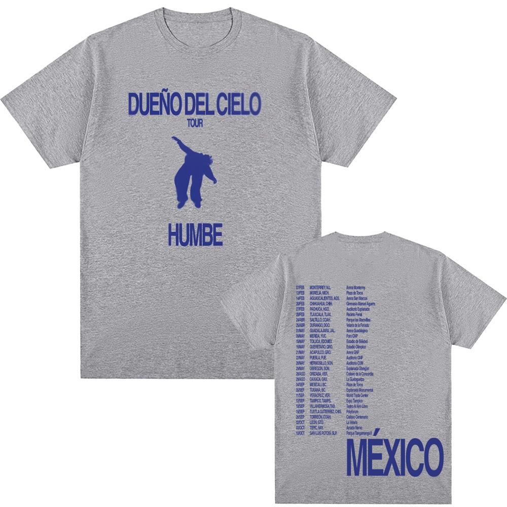 DUENO DEL CIELO Tour Tee 2026 New Humbe 100%Cotton Vintage Casual Tee-shirt Unisex Round Neck High Quality Comfortable Tops