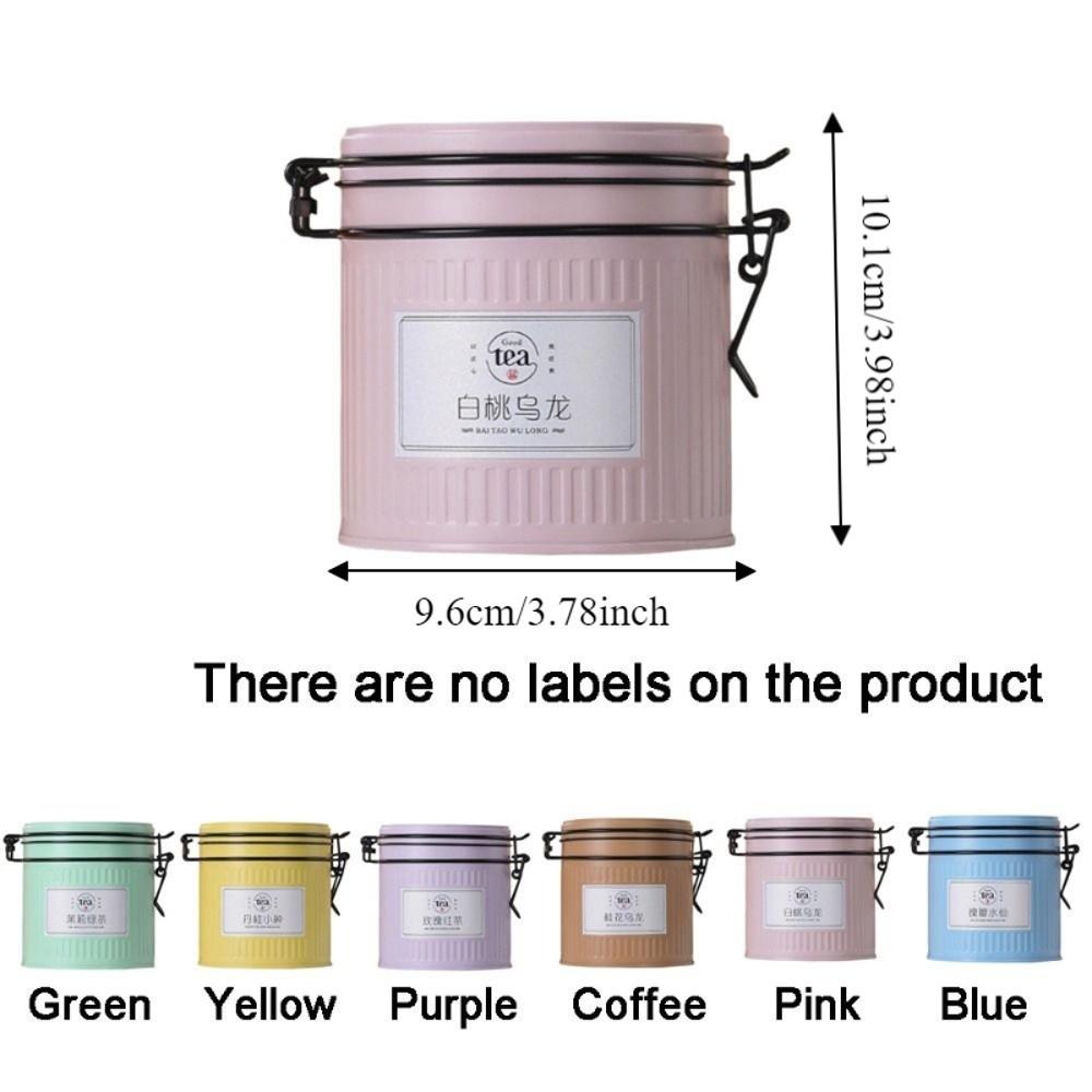 Tinplate Tea Tin Can Round Candy Jar Multi-functional Tea Packaging Box  Coffee