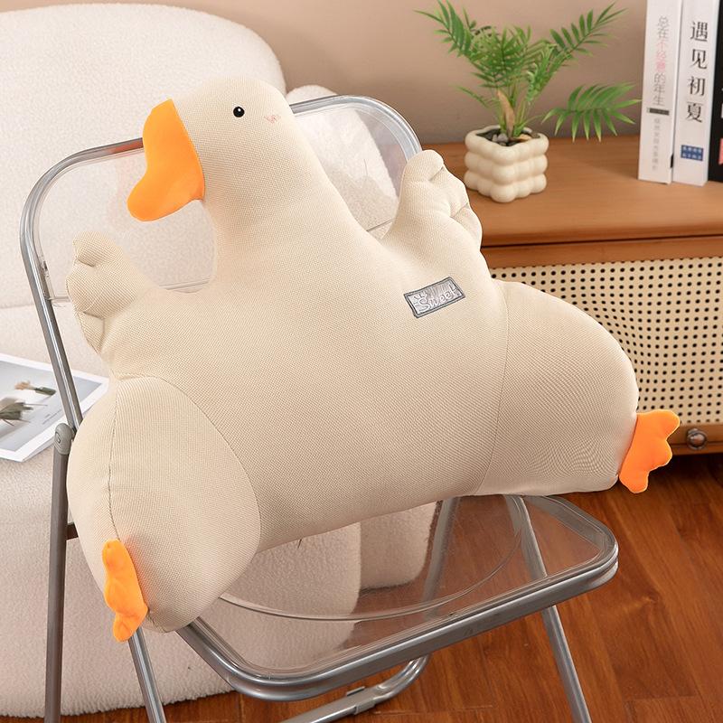 New Ice Silk Big Goose Waist with The Head of The Bed and Velvet Cloth Seat Cushion Pedal Sleeping Pillow Baby Learns To Sit On The Pillow
