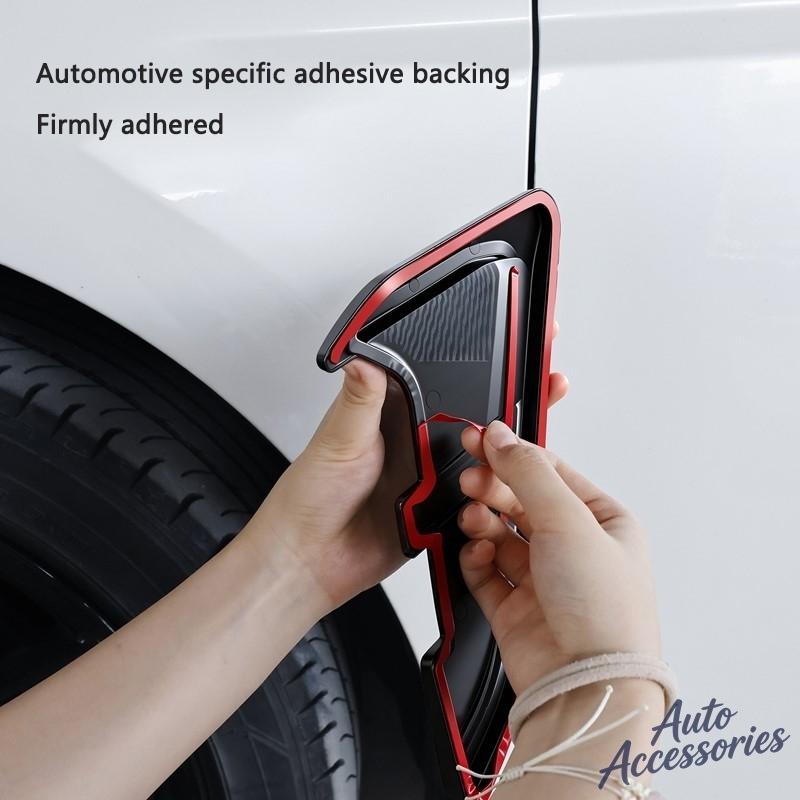 2Pcs Car Shark Gills Sticker Side Fender Vent Modified Hood Air Outlet Sticker For BMW M X1 X2 X3 X4 X5 X6 3 5 M2 M3 M4 M5 M6 M7 FY3