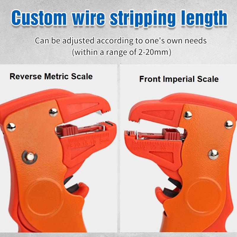 2 In 1 Automatic Quick Strip Quickstriper Wire Striper Self Adjusting Wire Stripper Multifunctional Wire Stripper Crimper Cable