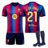 26-27 Barcelona Home Football Jersey for Kids and Adults F.DE JONG #21