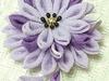 brooch purple Chirimen craft kit Tsumami-zaiku "Mino Chrysanthemum"