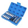 Universal Impact Socket Set, E10-E24 External Torque Socket Kit, Wrench Impact Socket, Metric Socket Set Auto Repair Tool (19Pcs/Set, 34Pcs/Set)