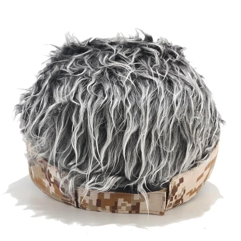 Men Wig Camouflage Cap Fashion Casual Golf Baseball Cap Adjustable Snapback Hats Hip Hop Hat