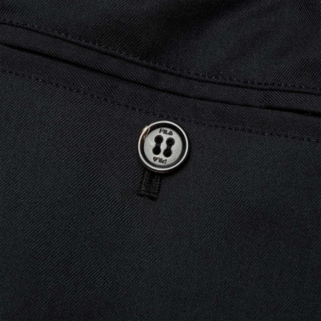 Fila Solid Color Straight Leg Woven Casual Pants Women Bottoms Black F11W415805F-BK