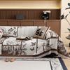 Vintage Bedrucktes Sofa Handtuch für alle Jahreszeiten Mehrzweck Couch Staubschutz für Wohnzimmer Pflegeleicht Komfort Büro Kniedecke