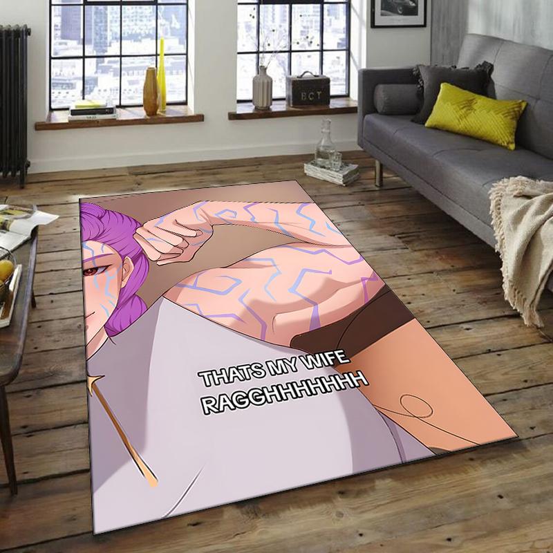 1pc KPop Demon Hunters RUMI7 Design Area Rug - Non-Slip, Soft & Cozy Floor Mat for Living Room, Bedroom, Office - Indoor/Outdoor Decorative Carpet