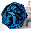 1 Stück Dragon Phoenix Automatik-Regenschirm mit Faltfunktion, kompakter Reiseschirm, leichtes Design, für Pendler und Geschäftsreisende (067)