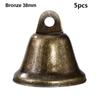 5pcs Vintage Retro Bell Ornaments 22/26/30/38mm Decoration Rustic Bells  for Christmas Tree