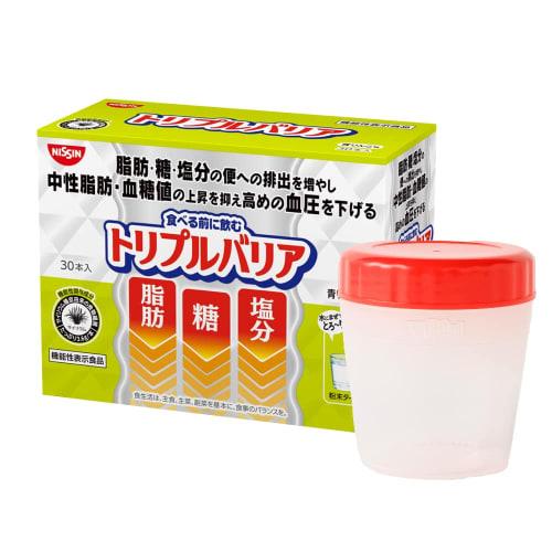 

Nissin Foods Тройной барьер Псиллиум Вкус зеленого яблока (Шейкер в комплекте) - 30 стиков в коробке - Жир, Сахар, Соль, Триглицериды, Сахар в крови, Кровяное д