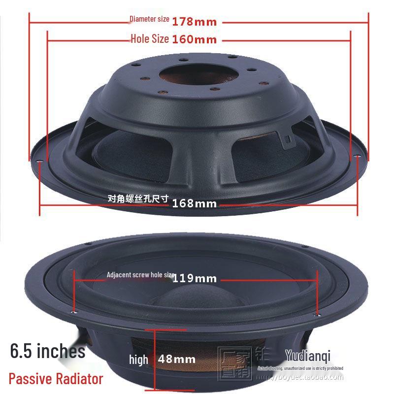 34568 Inch Passive Radiator Bass Speaker Unit