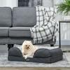 Calming Dog Bed Pet Mattress w/ Removable Cover, Anti-Slip Bottom, for Small Dogs, 70L x 50W x 18Hcm - Charcoal Grey