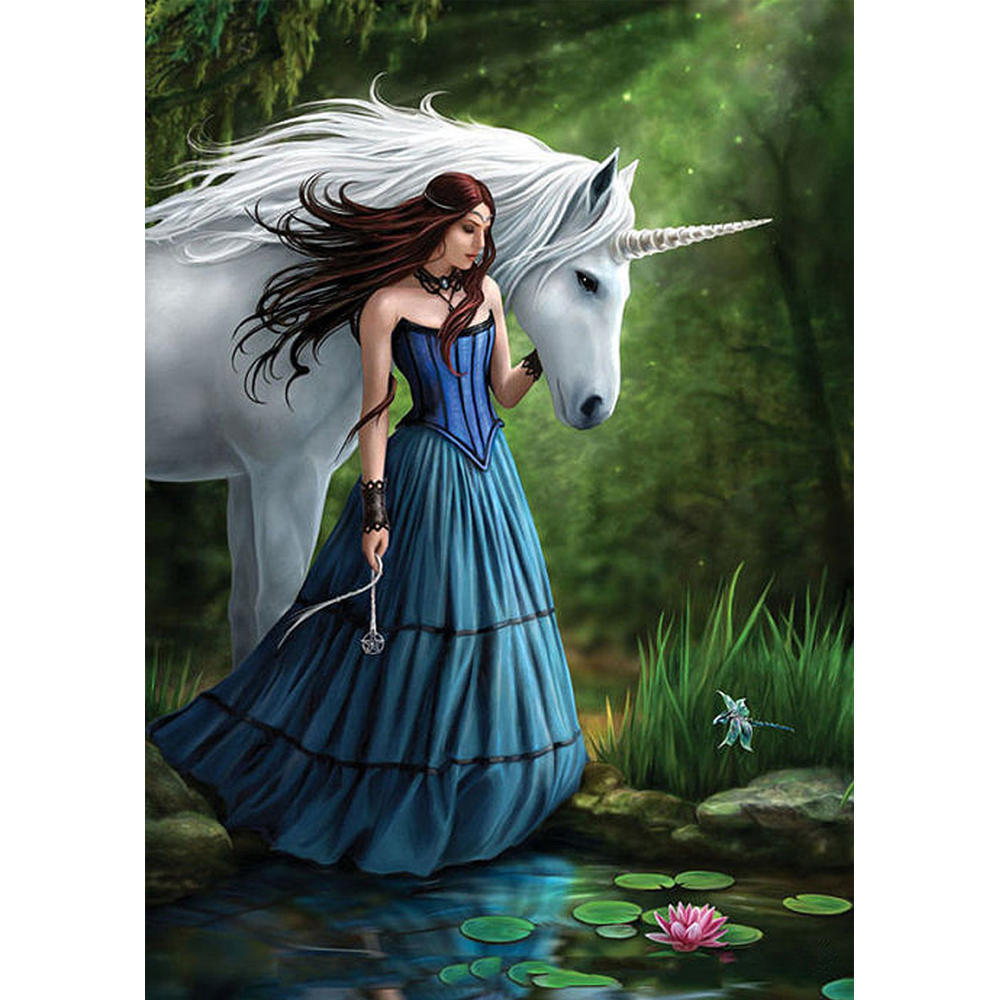 

ЗООЯ DIY 3D Алмазная картина Красота и Единорог Вышивка Крестом Вышивка Домашний Декор