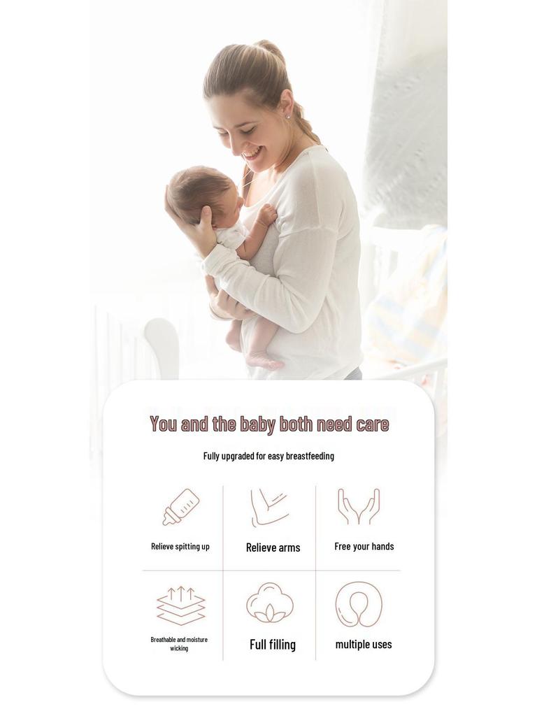 Cross-border Baby Nursing Pillow - Incline Side-lying Comfort for Breastfeeding and Sleeping
