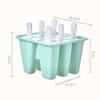 6 Hole Silicone Ice Cream Mold with Reusable Sticks DIY Chocolate Dessert Popsicle Moulds Tray Ice Cube Maker Tools