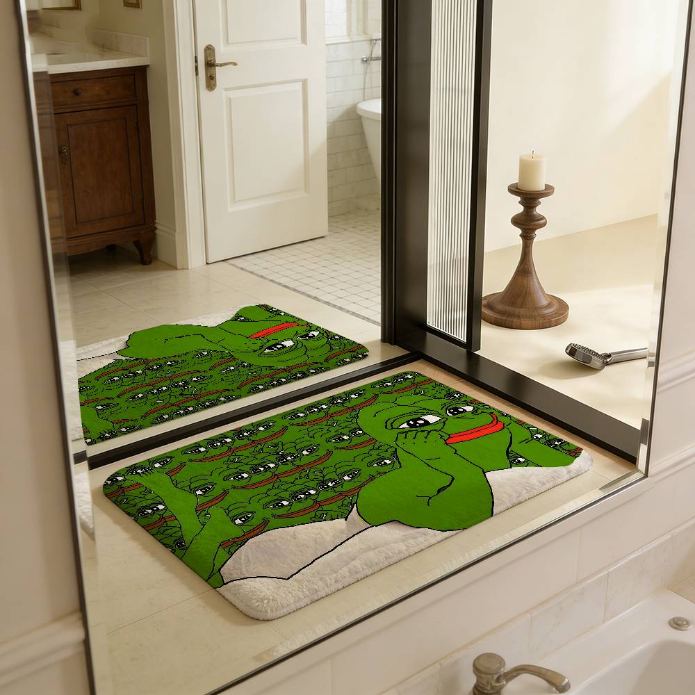 Internet Meme Sad Pepe The Frog Floor Mat INS Style Soft Bedroom Floor House Laundry Room Mat Anti-skid Household Carpets