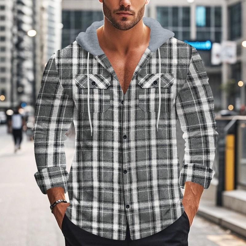 Men's Loose, Casual, Versatile Round-neck Multi-color Pullover Hoodie