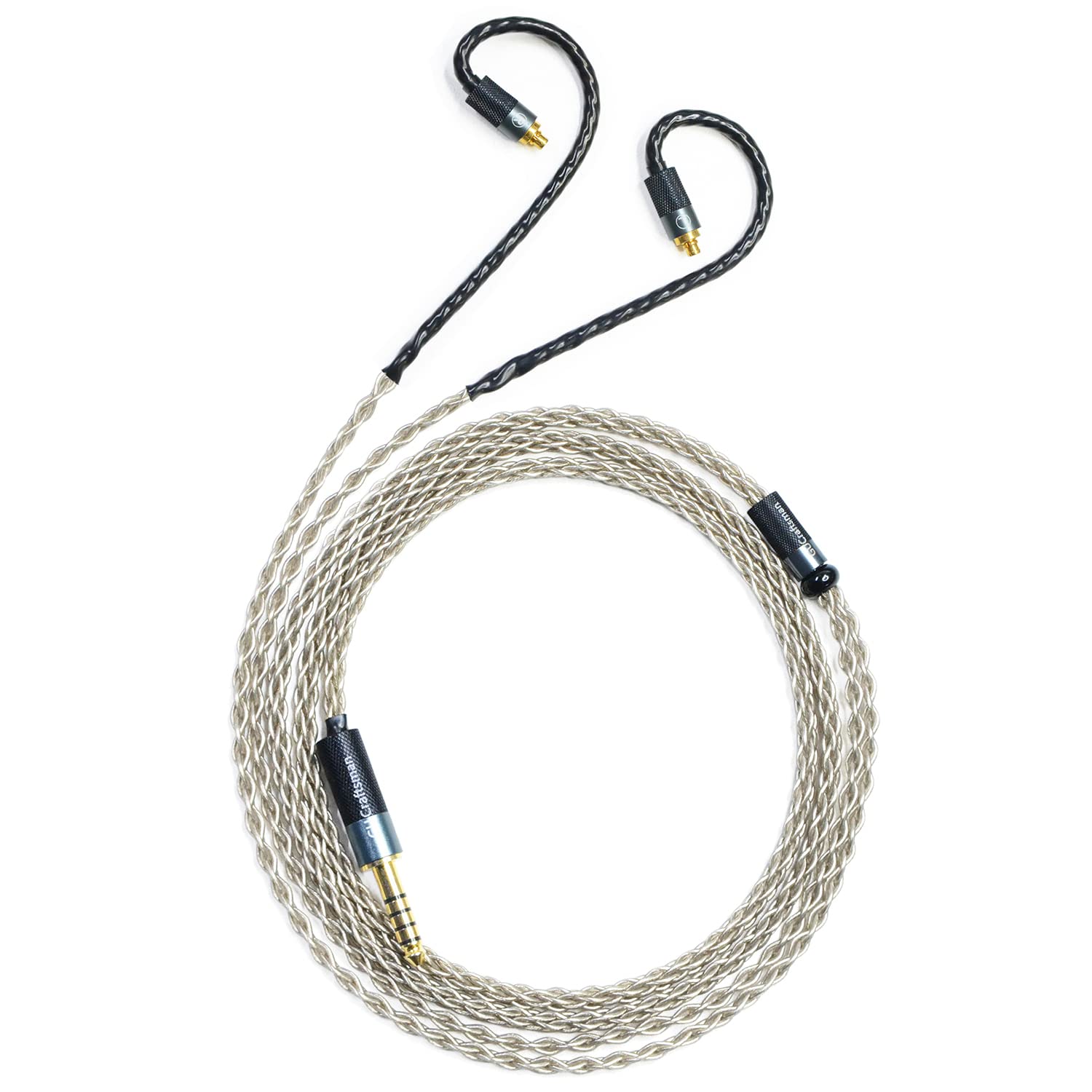 

GUCraftsman 6N Monocrystalline Silver Balanced MMCX Sennheiser IE200 IE300 IE600 IE900 Upgrade Replacement Earphone Cable 4.4mm (4.4mm)