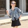 In Stock: Spring 2025 Women's Loose Denim Jacket - Versatile Casual Outerwear (MZ133)