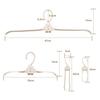 OSUDRY One-Touch Hangers, Set of 10, Collar Protection, Non-Slip, Shape-Preventing, Foldable, Space-Saving, Heavy-Duty, Body-Shaped Hangers for Clothe