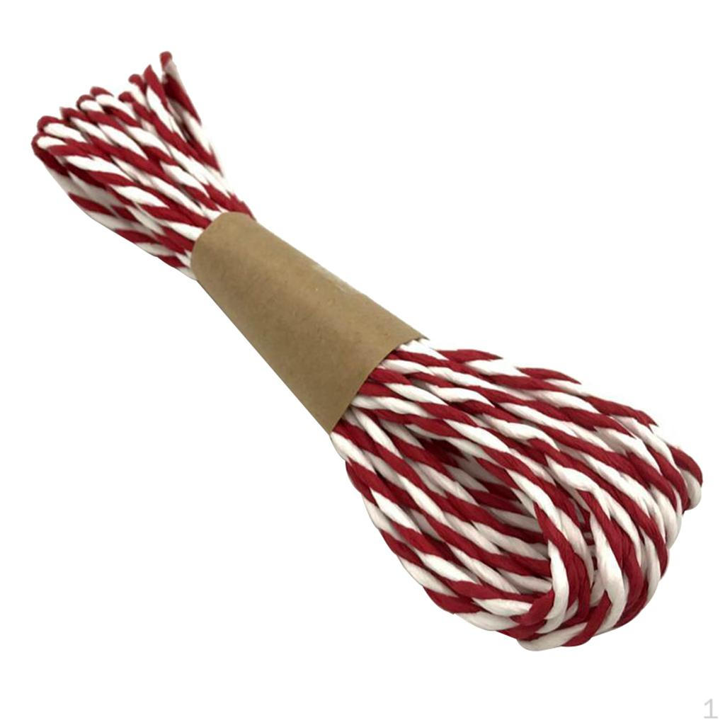 

5 Meters 2 Strands Paper Rope Gift Wrapping Ribbons Red