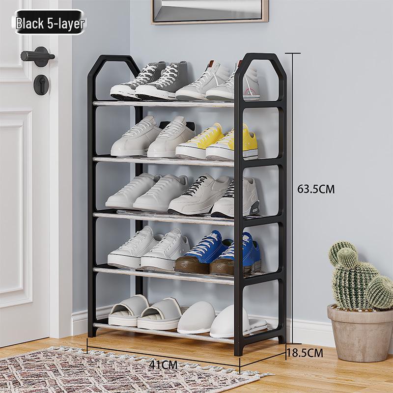 

Четырехъярусная лестничная обувница для дома: Компактное хранение для прихожей, общежития, спальни или балкона.