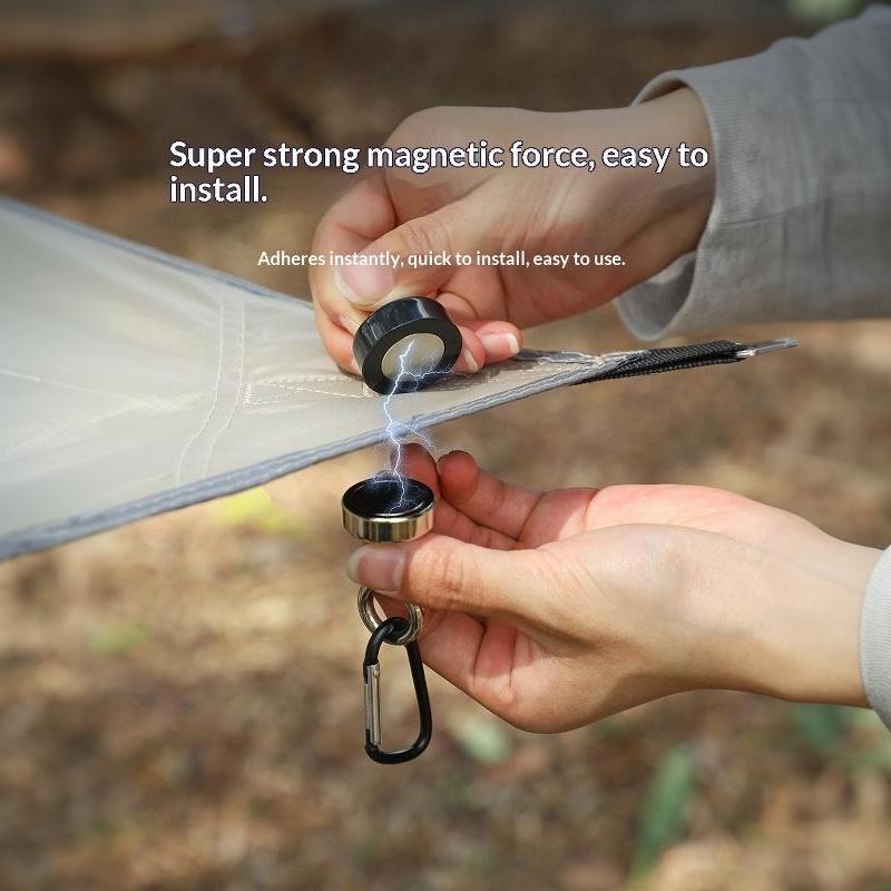 Camping Magnetic Hook Strong Suction Separable Outdoor Tent Canopy Carabiner Magnet Hanger Hiking Camping Accessories