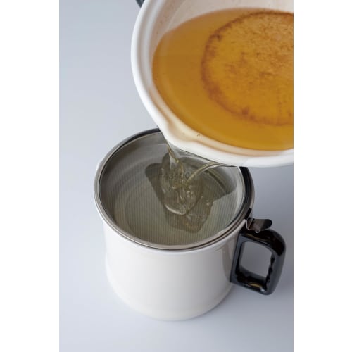 [.co.jp Exclusive] Fuji Enamel Oil Pot, 1.0L, Cool Gray, Filto AMZ-1.0L.CG