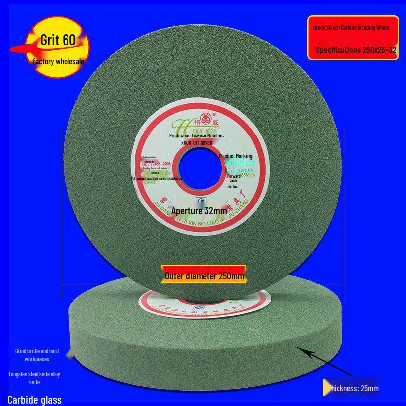 Multi-Material Grinding Wheel: White Corundum, Brown Corundum, Green Silicon Carbide - Perfect for Bench Grinders and Knife Sharpeners