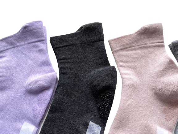 Socks with Easy to Put on with One Suitable for Nursing and 5 C95 Women's Non-Slip Backing, Name-Writable, Hand, Care, Facilities, Hospitals, Colors,