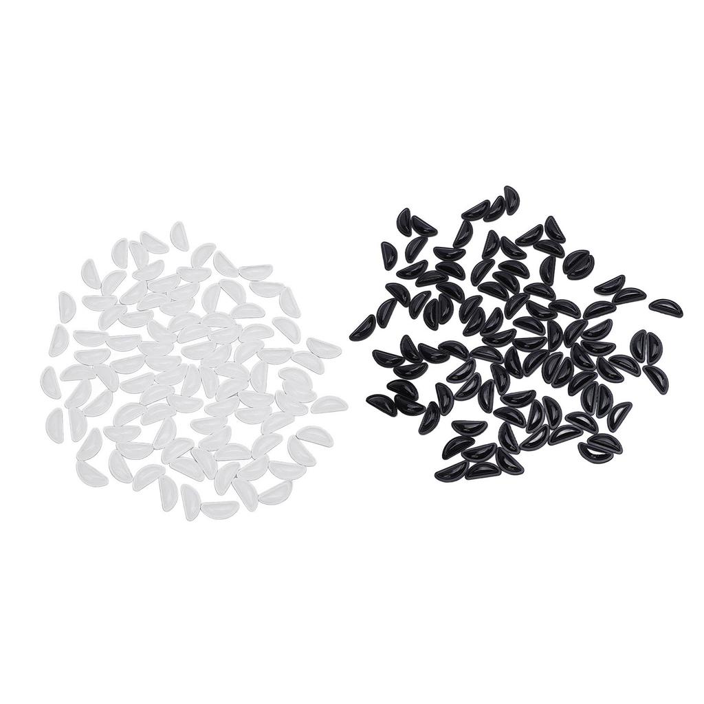 50 pares de almofadas para nariz de óculos de silicone antiderrapante almofada de ar confortável peça de nariz para óculos sung